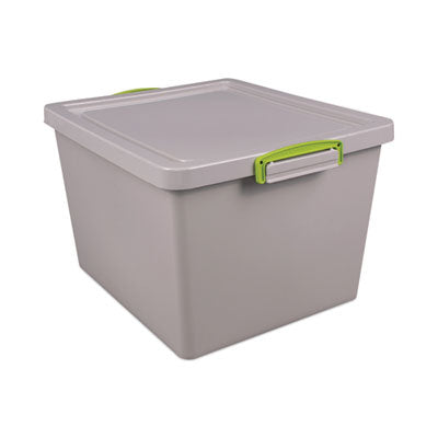 BOX,35.4 QT,LATCH,GY