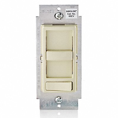 Dimmer 1-Pole/3-Way 120VAC Ivory ELV