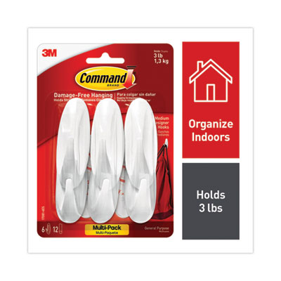 HOOK,MEDIUM,6/PK,WH