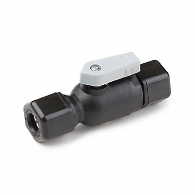 Ball Valve 1/4 x 3/8 Blk Poly