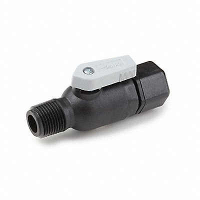 Ball Valve 3/8 x 1/4 NPTF Blk Poly