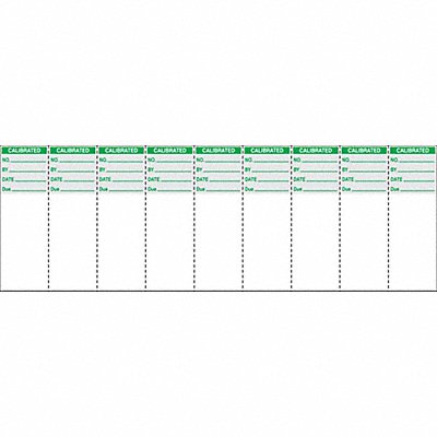 Label 3 H 1 W White/Green PK90