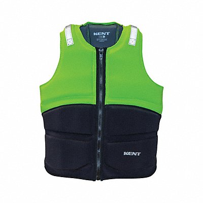 Fishing Vest Zipper Hi-Vis Green