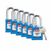 Padlock 6 Pins Blue PK6