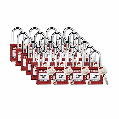 Padlock 6 Pins Red PK24