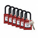 Padlock 6 Pins Red PK6