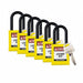 Padlock 6 Pins Yellow PK6