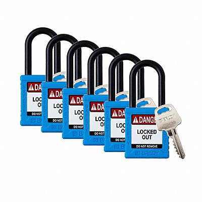 Padlock 6 Pins Blue PK6