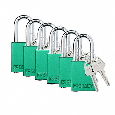 K7938 Padlock 6 Pins Green PK6