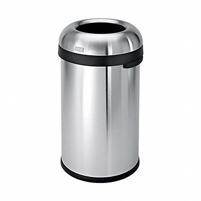 Trash Can 16 gal Silver Indoor/Outdoor