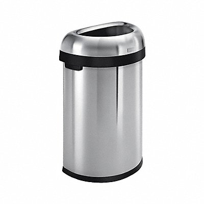 Trash Can 16 gal Silver Indoor/Outdoor