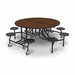 Mobile Stool Table 8 Seats Round 60 Dia