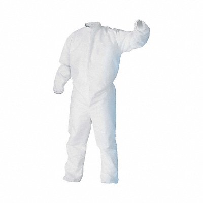 Cleanroom Coveralls 5XL White SMS PK25