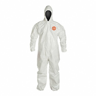 Hooded Coverall 3XL Wht Tychem 4000 PK6