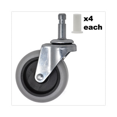 CASTERS,KIT,W/INSERTS,3"