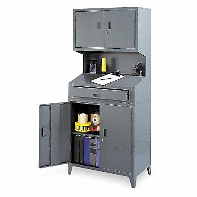 CabinetHutch 72.5 x31.5 x21 Gray NonMbl