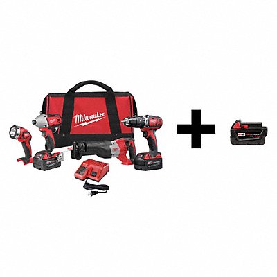 Cordless Combo Kit 18.0 V 4 Tools 3 Batt