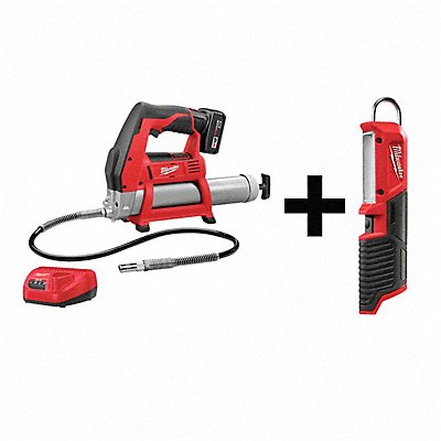 Cordless Grease Gun Kit With Stick Light