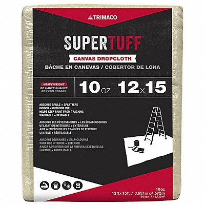 Drop Cloth 32 mil Cotton Canvas 15 ft L