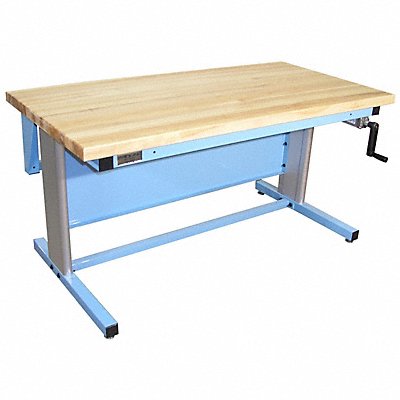 Workstation Ergo Solid Maple Lt Blue