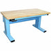 Workstation Adjust Solid Maple Lt Blue