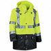 Rain Jacket Hi-Vis Blk Front 2XL