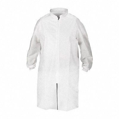 Zipper Lab Coat White SM PK25