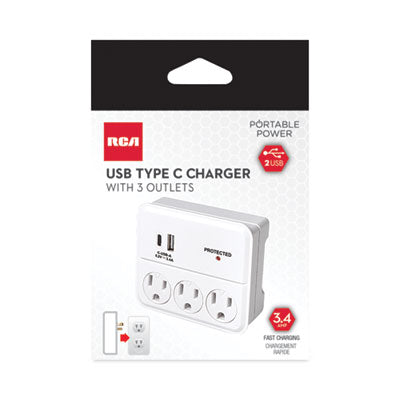 SURGE,3 OUTLET,WH