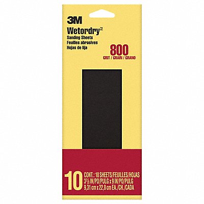 Sandpaper Sheet 800 Grit 3 5/8 W PK10