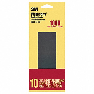 Sandpaper Sheet 1000 Grit 3 11/16 W PK10