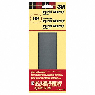 Sandpaper Sheet 3 11/16 W 9/ L PK10