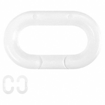 Chain Link White 2 Size Plastic