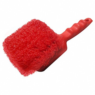 Scrub Brush Straight Poly 8-1/2 Red