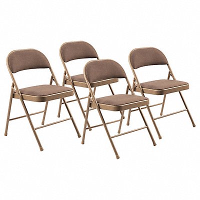 Brown Fabric folding chairs PK4