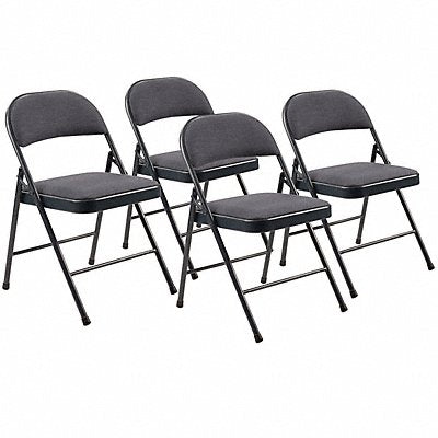 Blue Fabric folding chairs PK4