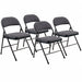 Blue Fabric folding chairs PK4