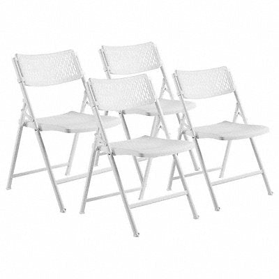 White Plastic folding chairs PK4