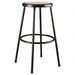 Blk Hardboard Stool 30 Welded Tube Leg