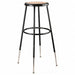 Black Hardboard Stool 31-39 H Stationary