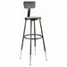 Black Hardboard Stool Back 31-39 H