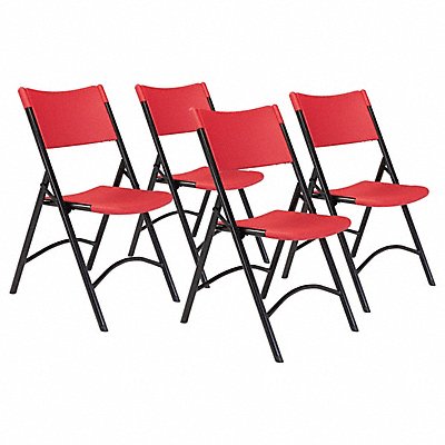 Red Plastic folding chairs PK4