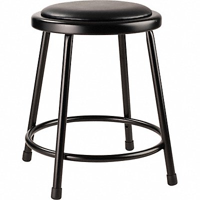 Black Vinyl Stool 18 Welded Tube Leg