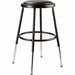 Blk Vinyl Stool 19-27 H Welded Tube Leg