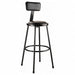 Black Vinyl Stool Back 30 Stationary