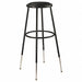 Blk Vinyl Stool 31-39 H Welded Tube Leg