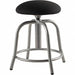 Black Fabric/Grey Frame Stool Curved Leg