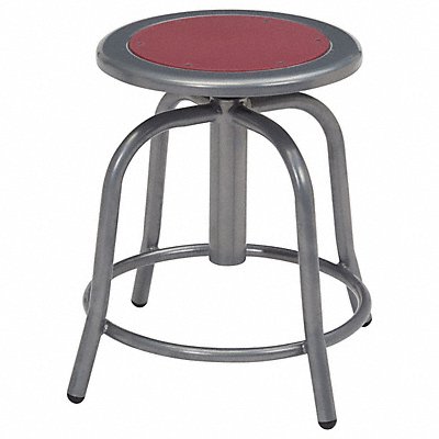 Burgundy Metal/Grey Frame Stool