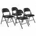 Black Vinyl folding chairs PK4