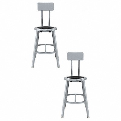 Black Center Metal Stool Back 18-26 PK2