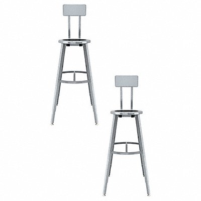 Black Center Metal Stool Back 30-38 PK2